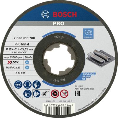 Bosch Accessories Standard for Metal 2608619780 Doorslijpschijf recht 115 mm 1 stuk(s) Metaal