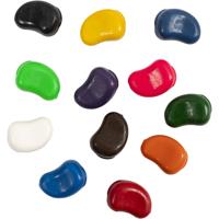 Creativ Company Krijtjes, bonen, l: 25 mm, dikte 15 mm, diverse kleuren, 12 stuk/ 1 doos