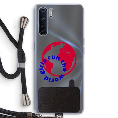 Run The World: Oppo A91 Transparant Hoesje met koord