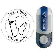 Walk this Way - stempel met tekst, rond Ø 25mm (Nr. 59)