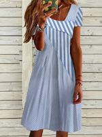 Loose Cotton Casual Dress With No