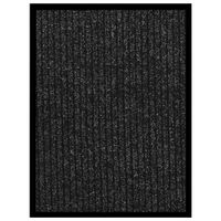 VidaXL Deurmat 40x60 cm gestreept antracietkleurig