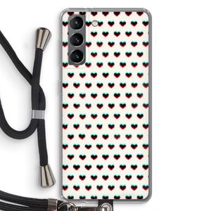 Hartjes: Samsung Galaxy S21 Transparant Hoesje met koord