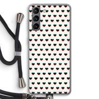 Hartjes: Samsung Galaxy S21 Transparant Hoesje met koord