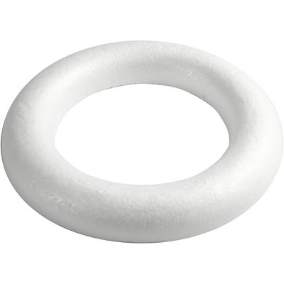 Creativ Company Styropor ring wit met platte achterkant, 35cm