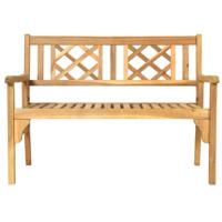 Opklapbaar Terrasbank Tuinbank Hout Houten Bank Tuinmeubelen 120 x 56 x 90 cm Naturel