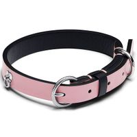 Pandora 312262C02 Pet Jewellery Halsband staal-leder roze-zwart (retired)