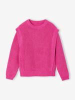 Trui met ruches op de schouder voor meisjes pioenroos