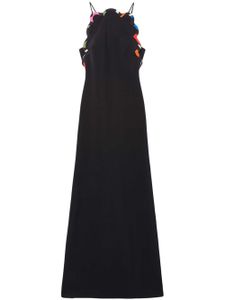 PUCCI robe longue à bords festonnés - Noir