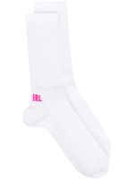 ERL chaussettes à logo imprimé - Blanc