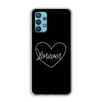 Forever heart black: Samsung Galaxy A32 4G Transparant Hoesje