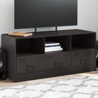 Tv-meubel 99x39x44 cm staal zwart - thumbnail