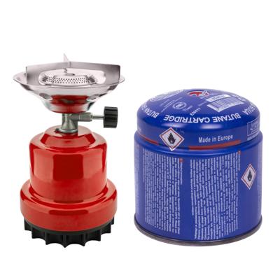 Vakantie kook set - camping kookstel 1 pit - incl. gas navulling - priktank - 190 gram Vakantie kook set - camping kookstel 1 pit - incl. gas navulling - priktank - 190 gram