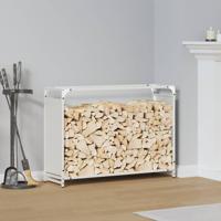 Brandhoutrek 90x28x65 cm koudgewalst staal wit Brandhoutrek 90x28x65 cm koudgewalst staal wit