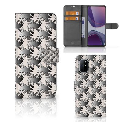 OnePlus 8T | Telefoonhoesje | Met pasjeshouder | Salamander Grey