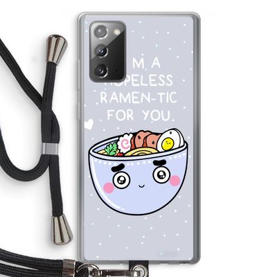 I'm A Hopeless Ramen-Tic For You: Samsung Galaxy Note 20 / Note 20 5G Transparant Hoesje met koord