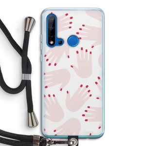 Hands pink: Huawei P20 Lite (2019) Transparant Hoesje met koord