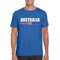 Blauw Australie supporter t-shirt voor heren
