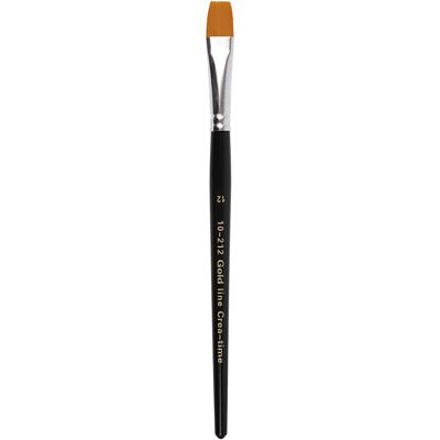Creativ Company Gold line penselen, afm 11, l: 19 cm, b: 9 mm, plat, 6 stuk/ 1 doos