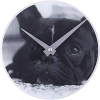 NeXtime klok 5173 little dog, ø20 cm, wall, black