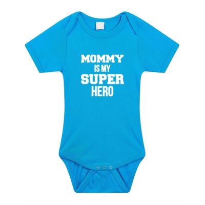 Mommy super hero geboorte cadeau / kraamcadeau romper blauw voor babys / jongens