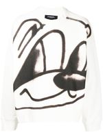 DOMREBEL sweat à imprimé graphique - Blanc