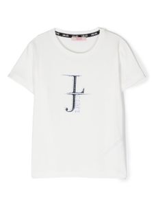 Liu Jo Kids t-shirt strassé à logo imprimé - Blanc