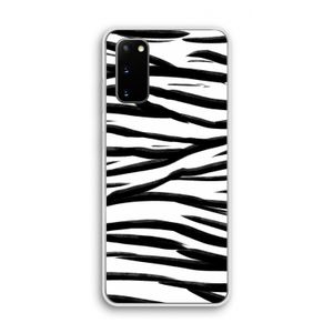 Zebra pattern: Samsung Galaxy S20 Transparant Hoesje