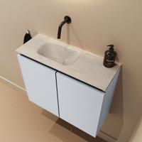 Toiletmeubel Mondiaz Ture Dlux | 60 cm | Meubelkleur Clay | Eden wastafel Opalo Links | Zonder kraangat