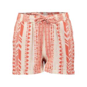 Geisha zomer short meisjes - fancy woven - oranje / off wit