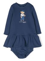 Ralph Lauren Kids robe à motif Polo Bear - Bleu