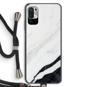 Elegante marmer: Xiaomi Redmi Note 10 5G Transparant Hoesje met koord