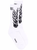 AMIRI FLAMES SOCK White Socks "White" - Blanc