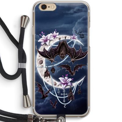 Vleermuizen Maan: iPhone 6 / 6S Transparant Hoesje met koord