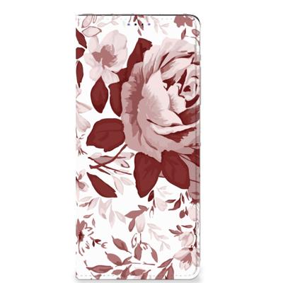Bookcase Samsung Galaxy A22 5G Watercolor Flowers