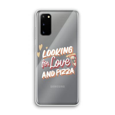 Pizza is the answer: Samsung Galaxy S20 Transparant Hoesje