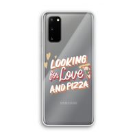 Pizza is the answer: Samsung Galaxy S20 Transparant Hoesje