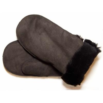 Bernardino Lammy wanten - suede - bruin - voor volwassenen - Handschoenen schapenwol