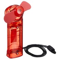 Cepewa Ventilator voor in je hand - Verkoeling in zomer - 10 cm - Rood - Klein zak formaat model   - - thumbnail