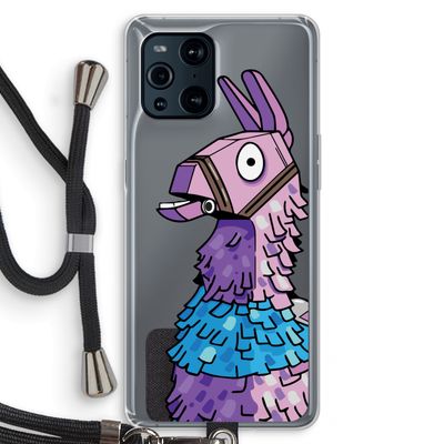 Lama: Oppo Find X3 Pro Transparant Hoesje met koord