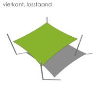 Nesling Bevestigingsset vierkant losstaand - thumbnail