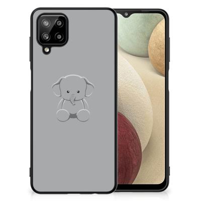 Samsung Galaxy A12 Hoesje Grijs Baby Olifant