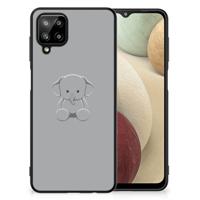 Samsung Galaxy A12 Hoesje Grijs Baby Olifant