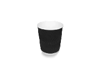 Kartonnen koffiebeker 177cc 7oz Ripple Zwart