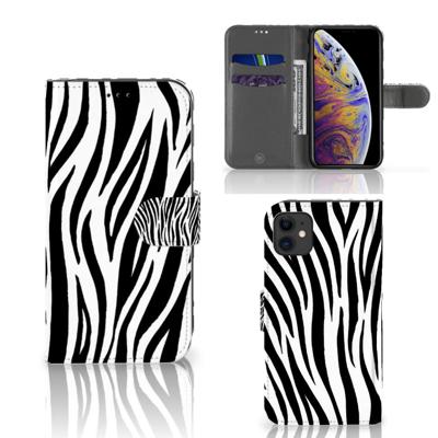 Apple iPhone 11 | Telefoonhoesje | Met pasjeshouder | Zebra