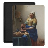 Lunso - Kobo Aura Edition 1 hoes (6 inch) - Vegan Saffiano Leren sleep cover - Vermeer Melkmeisje