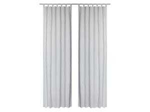 LIVARNO home 2-delige gordijnenset 120 x 300 cm (grijs/strepen)