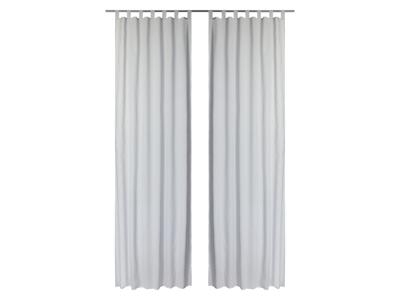 LIVARNO home 2-delige gordijnenset 120 x 300 cm (grijs/strepen)