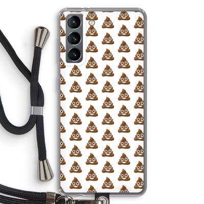 Poop emoji: Samsung Galaxy S21 Transparant Hoesje met koord
