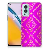 Siliconen Hoesje OnePlus Nord 2 5G Barok Roze Siliconen Hoesje OnePlus Nord 2 5G Barok Roze
